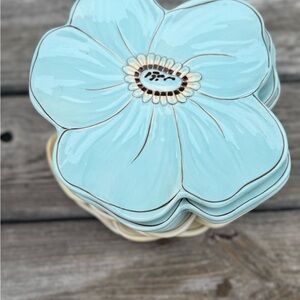 Floral Blue Ceramic Coasters